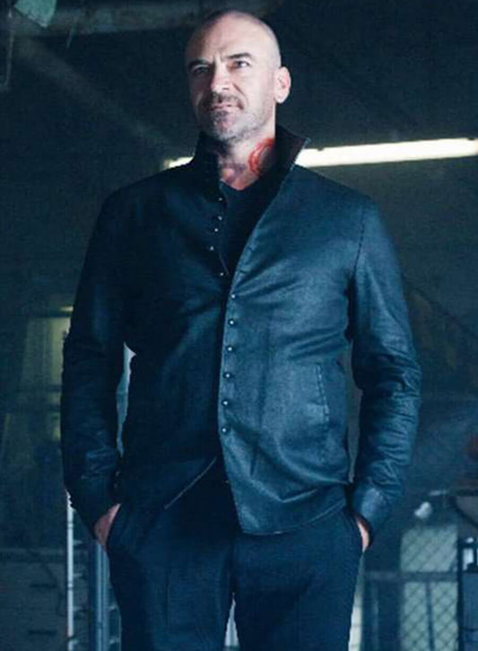 Harpoon Leland Inspired Black Leather Jacket - Star Trek Discovery Style