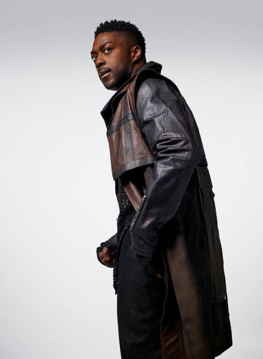 Harpoon Cleveland Booker Inspired Brown Real Leather Coat - Star Trek Discovery Style