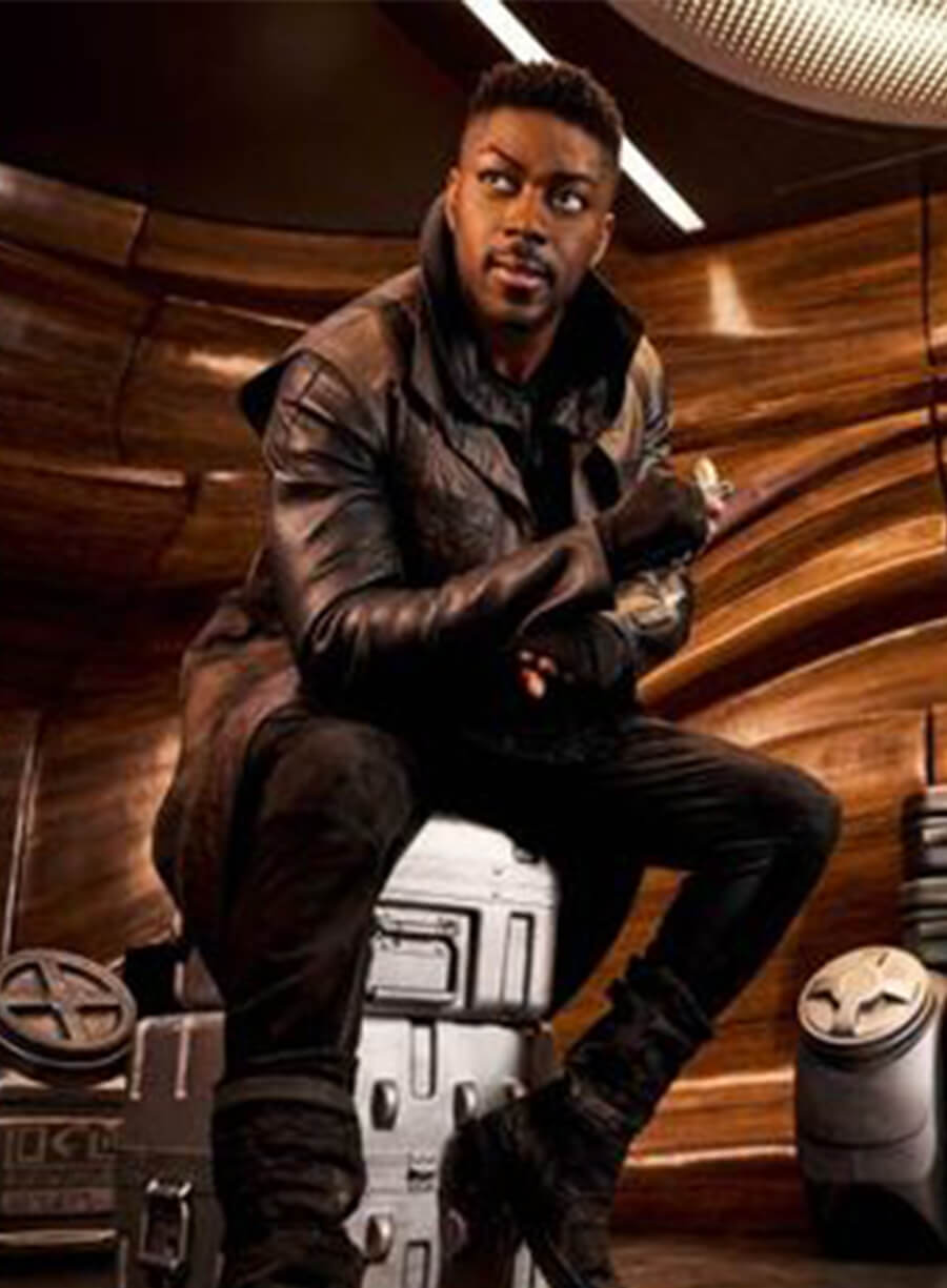 Harpoon Cleveland Booker Inspired Brown Real Leather Coat - Star Trek Discovery Style