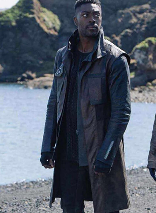 Harpoon Cleveland Booker Inspired Brown Real Leather Coat - Star Trek Discovery Style