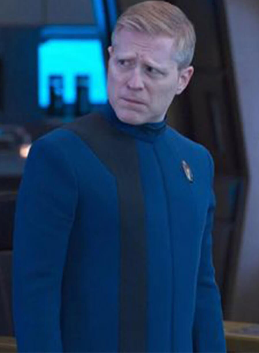 Harpoon Paul Stamets Inspired Blue Leather Jacket - Star Trek Discovery Style