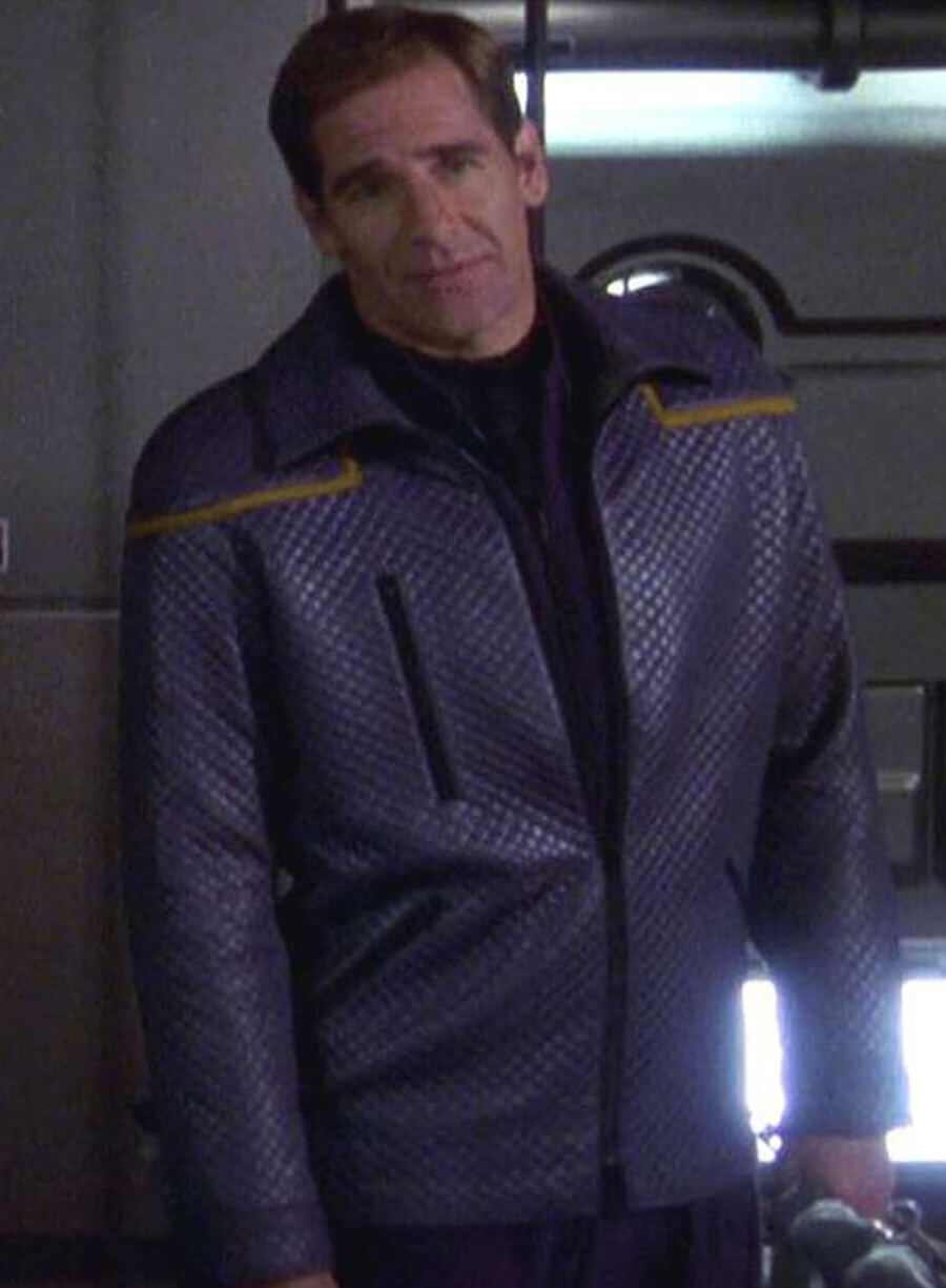 Harpoon Jonathan Archer Inspired Gray Leather Jacket - Star Trek Enterprise Style