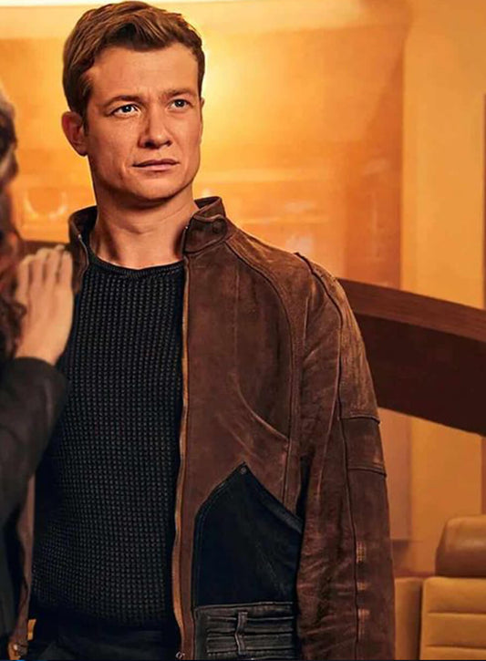 Harpoon Jack Crusher Inspired Brown Suede Leather Leather Jacket - Star Trek Picard Style