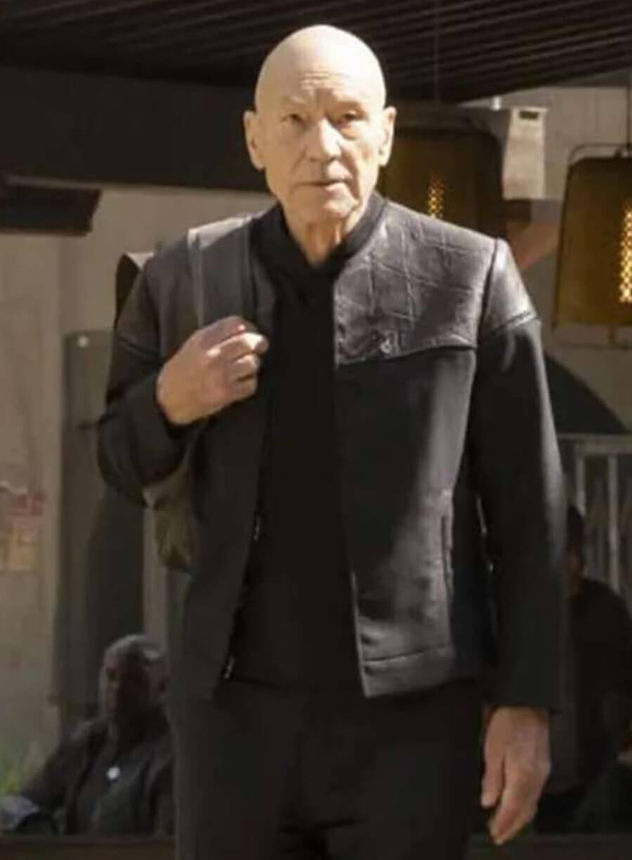 Harpoon Jean-Luc Picard Inspired Black Cotton Jacket - Star Trek Picard Style