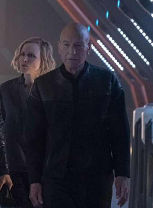 Harpoon Jean-Luc Picard Inspired Black Cotton Jacket - Star Trek Picard Style