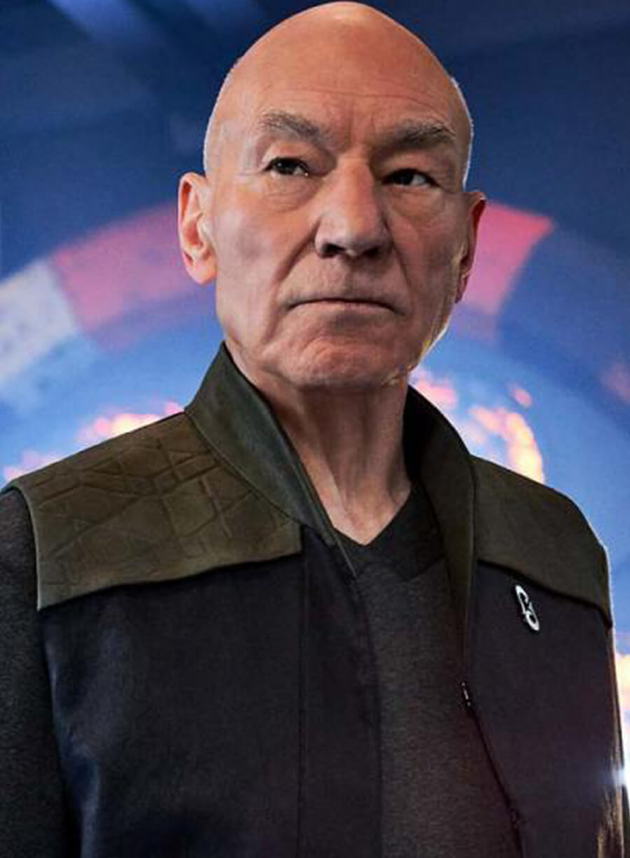Harpoon Picard Inspired Black & Brown Real Leather Leather Jacket - Star Trek Picard Style