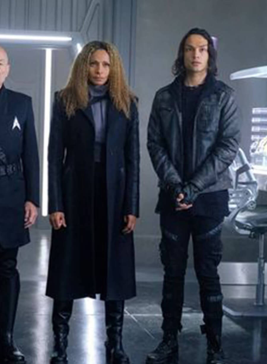Harpoon Raffi Musiker Inspired Black Coat - Star Trek Picard Style
