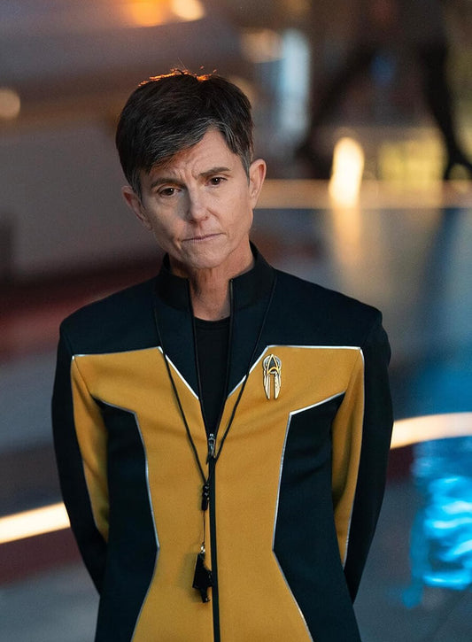 Harpoon Jett Reno Inspired Black and Yellow Costume Jacket - Star Trek: Starfleet Academy Style