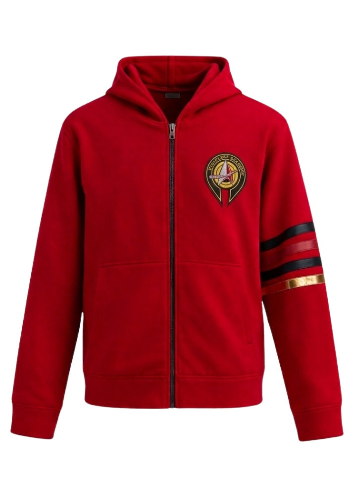 Harpoon Jay-Den Karag Inspired Red Hooded Jacket - Star Trek: Starfleet Academy Style