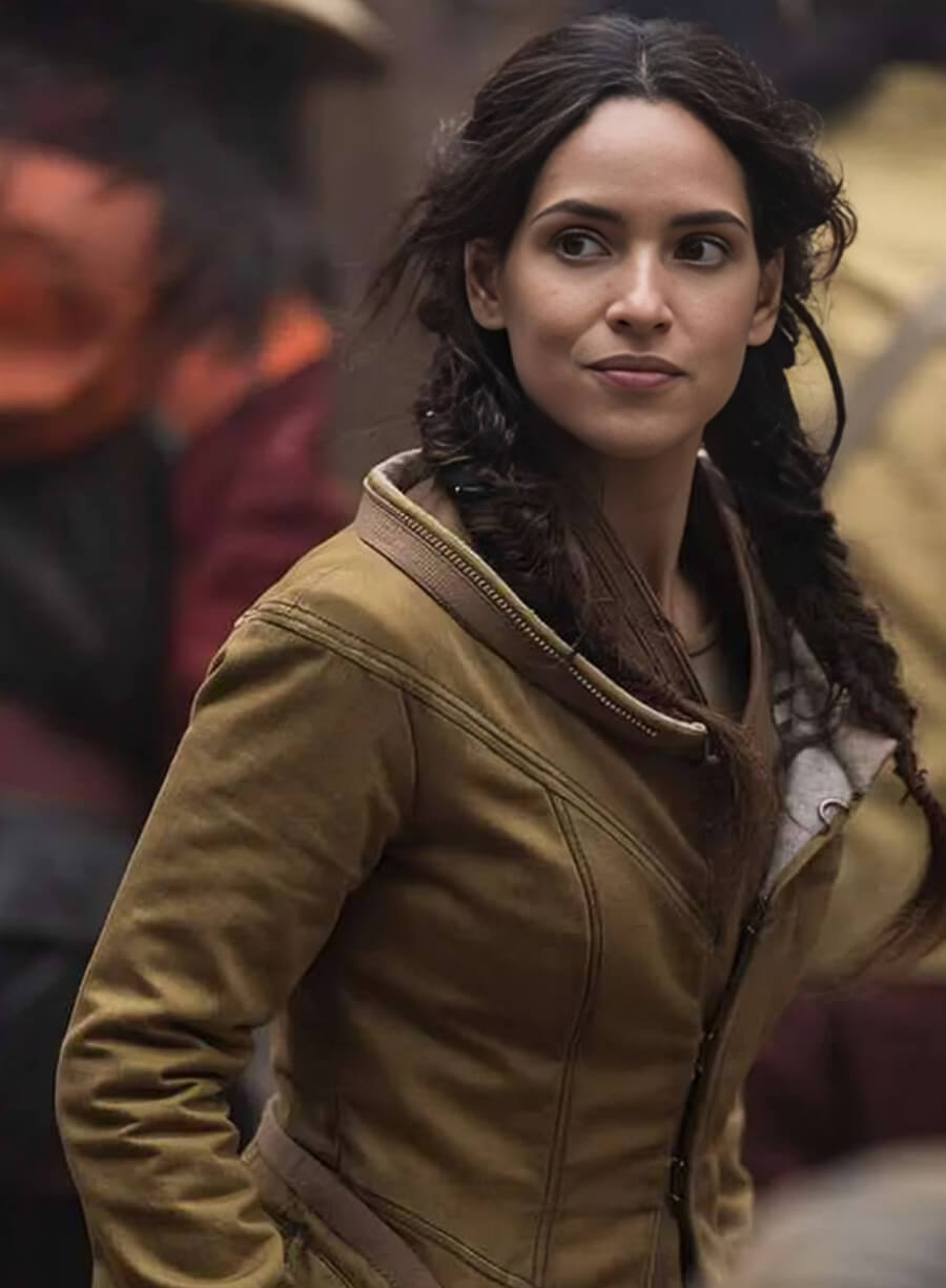 Harpoon Adria Arjona Inspired Brown Cotton Fabric Cotton Jacket - Andor Tv Series Style
