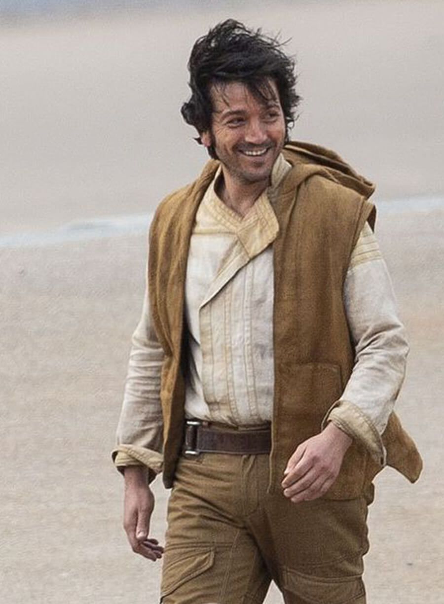 Harpoon Cassian Andor Inspired Brown Suede Leather Hooded Jacket - Star Wars Andor 2022 Style