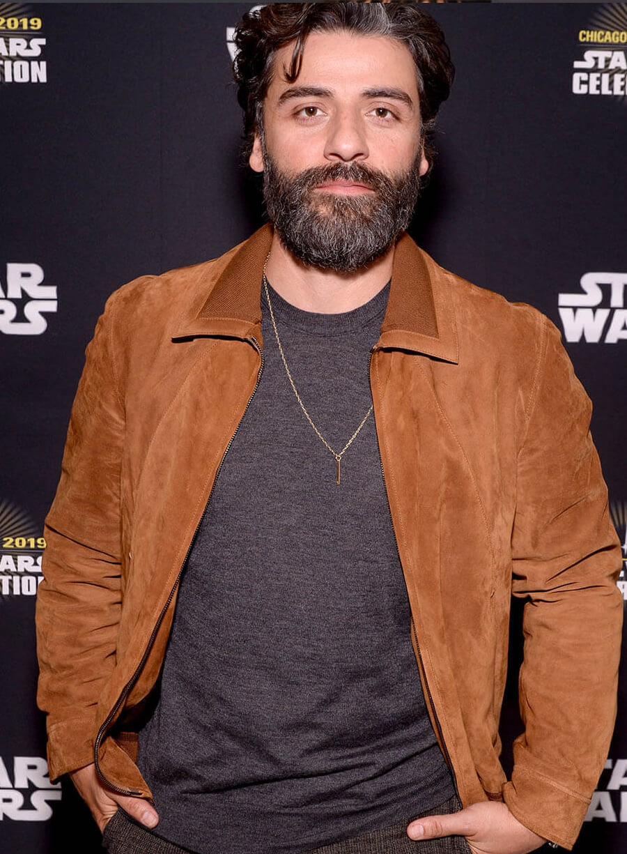 Harpoon Poe Dameron Inspired Brown Suede Leather Leather Jacket - Star Wars: The Rise of Skywalker Style