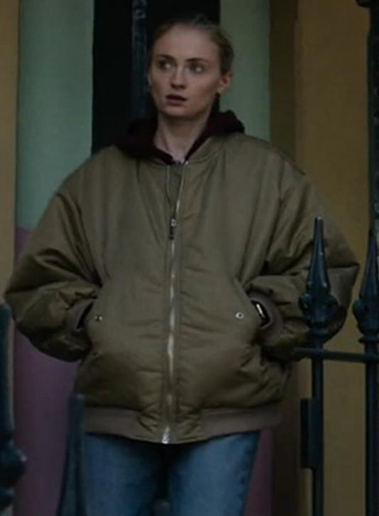 Harpoon Zara Dunne Inspired Beige Parachute Fabric Bomber Jacket - Steal Style