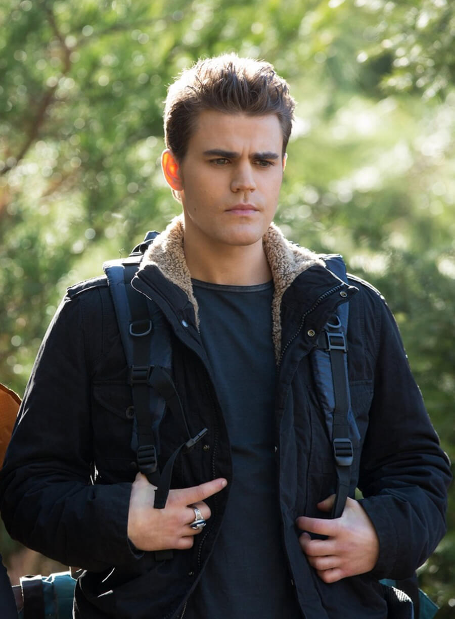 Harpoon Stefan Salvatore Inspired Blue Hooded Jacket - The Vampire Diaries S04 Style