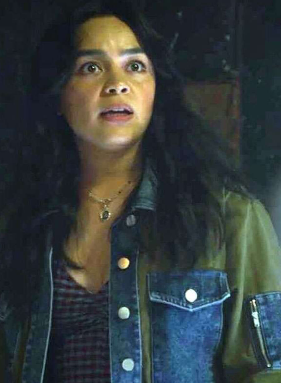 Harpoon Stefani Lewis Inspired Green Leather Jacket - Final Destination Bloodlines 2025 Style