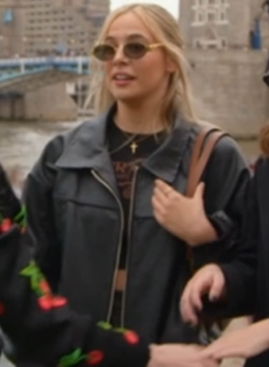 Harpoon Stella Beador Inspired Black Leather Jacket - The Real Housewives of Orange County Style