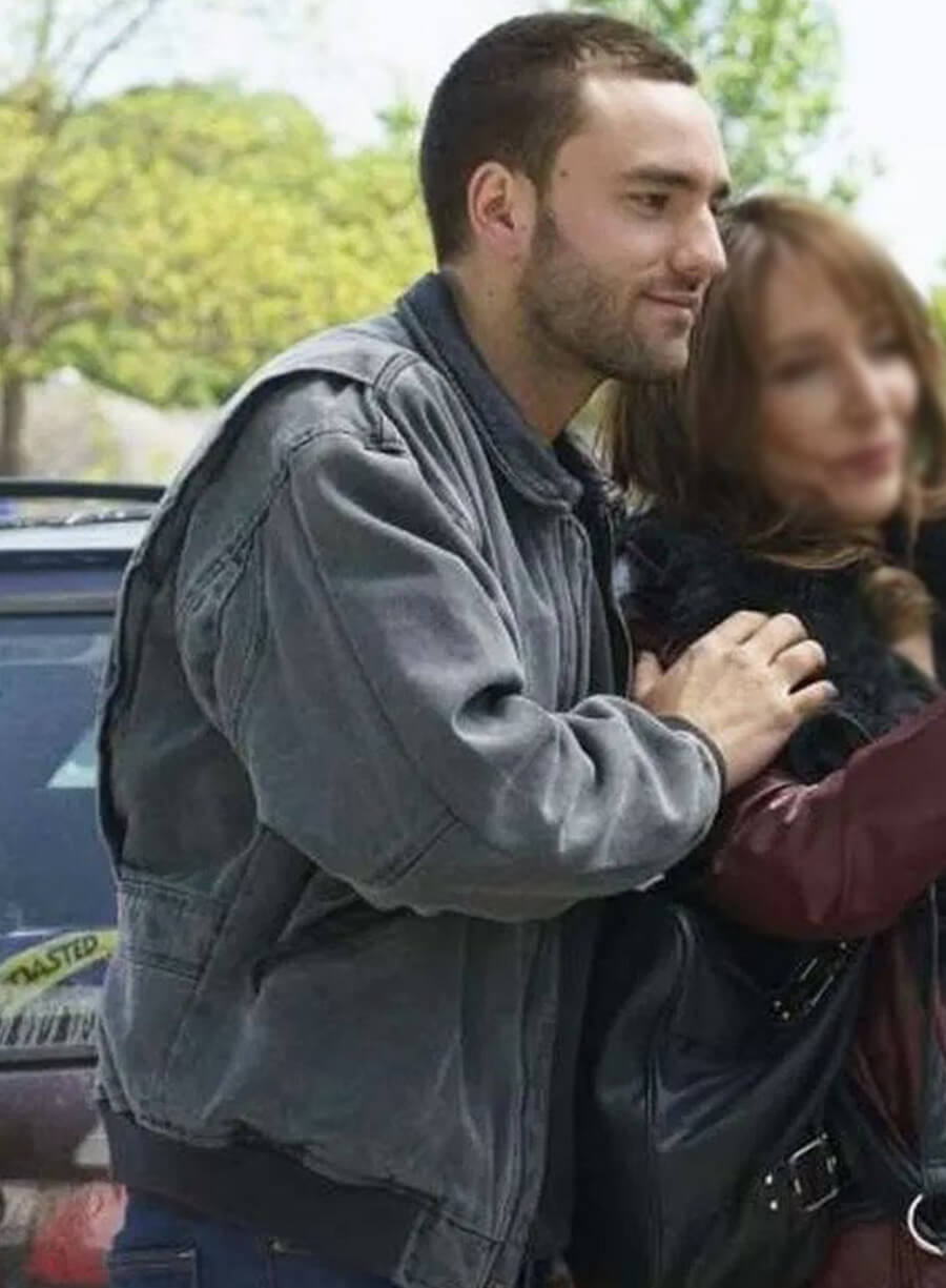 Harpoon Stephen DeMarco Inspired Grey Leather Jacket - Tell Me Lies Style