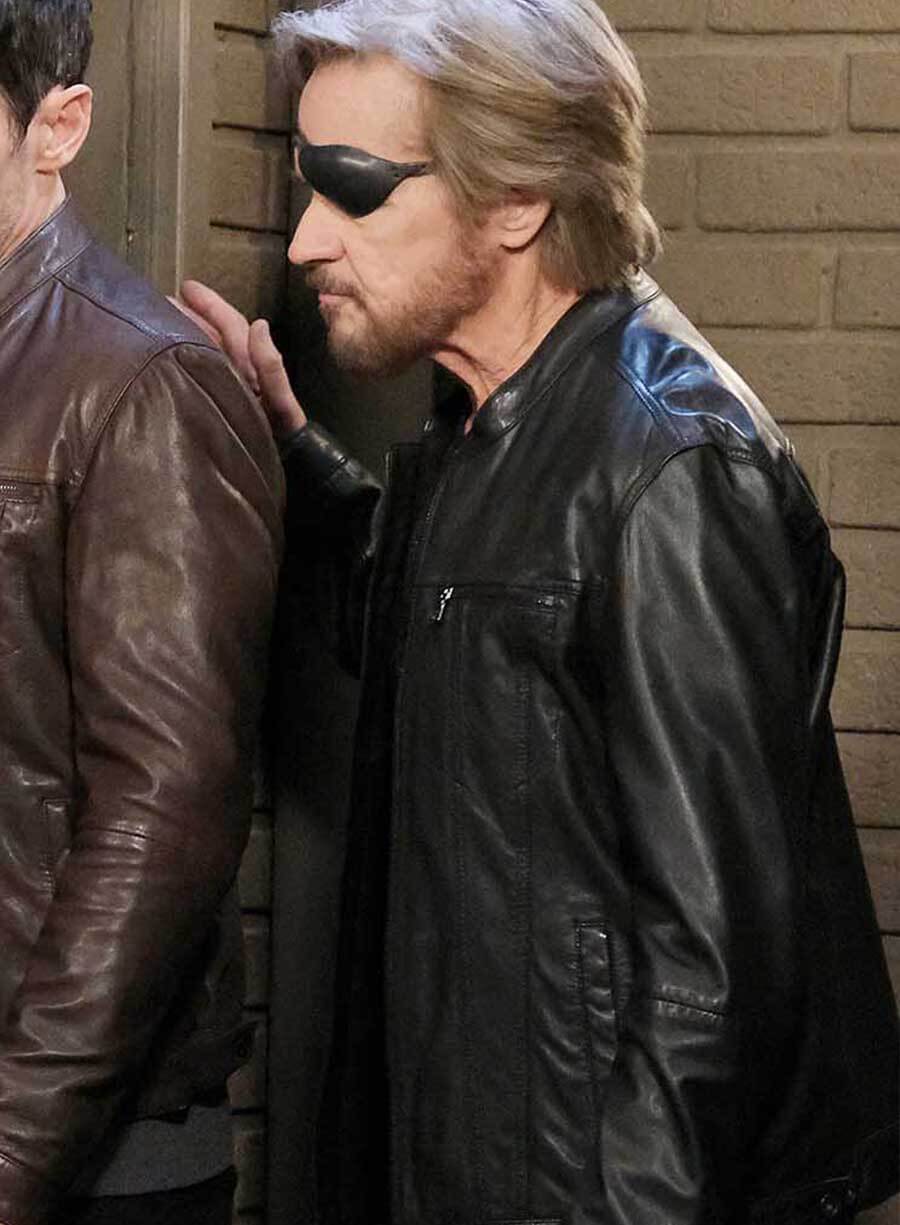 Harpoon Steve Johnson Inspired Black Leather Jacket - Days of Our Lives Style
