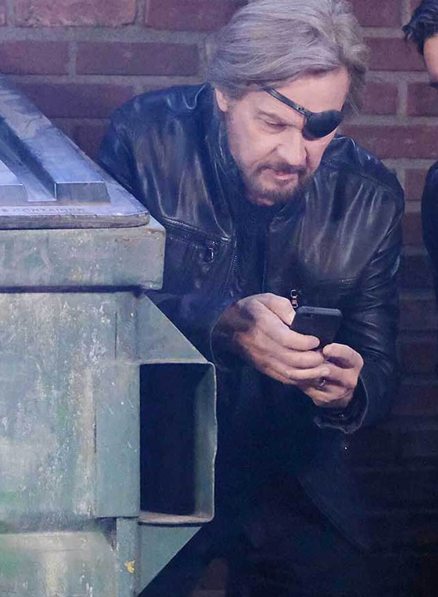 Harpoon Steve Johnson Inspired Black Leather Jacket - Days of Our Lives Style