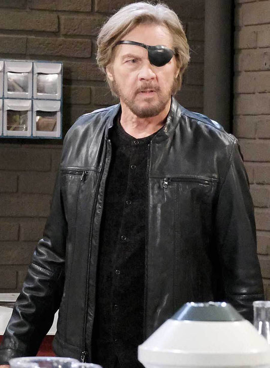Harpoon Steve Johnson Inspired Black Leather Jacket - Days of Our Lives Style