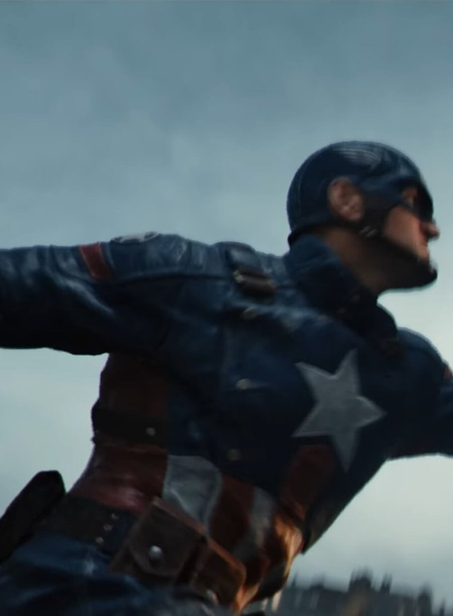 Harpoon Steve Rogers Inspired Blue Coat - Marvel 1943 Rise of Hydra Style