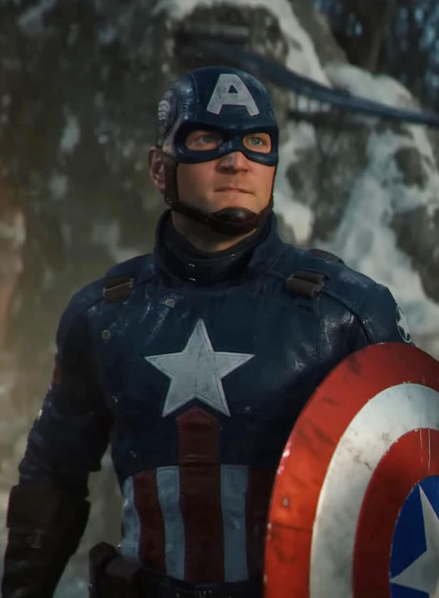 Harpoon Steve Rogers Inspired Blue Coat - Marvel 1943 Rise of Hydra Style