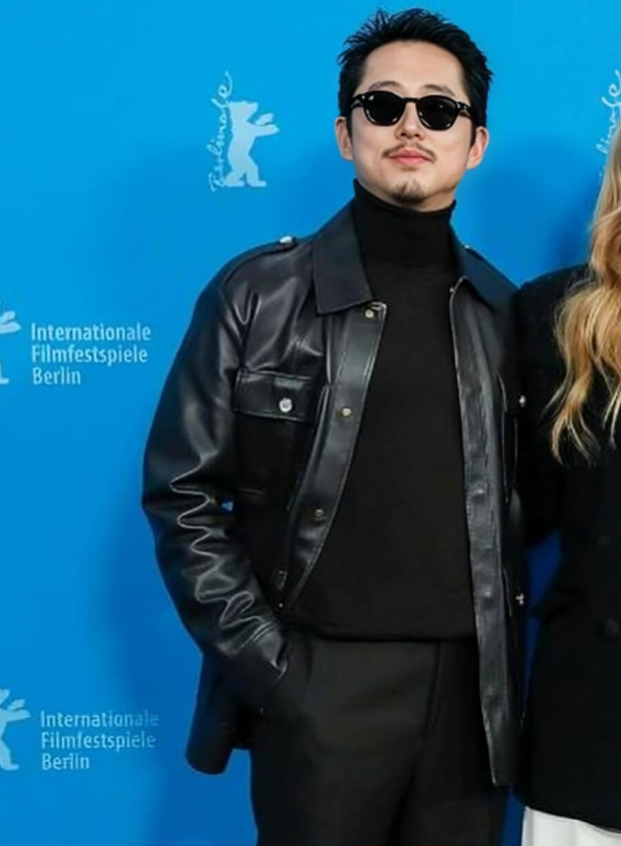 Harpoon Timo Inspired Black Leather Jacket - Mickey 17 Style