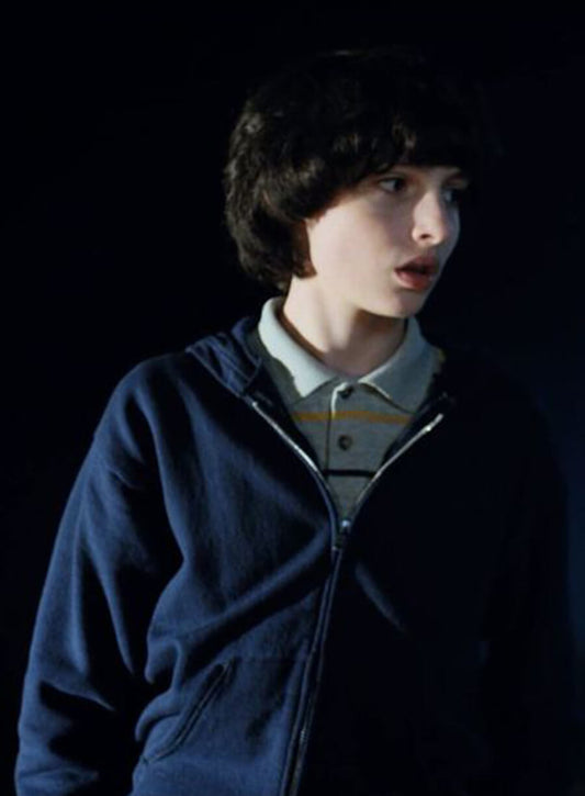 Harpoon Mike Wheeler Inspired Blue Hooded Jacket - Stranger Things Style