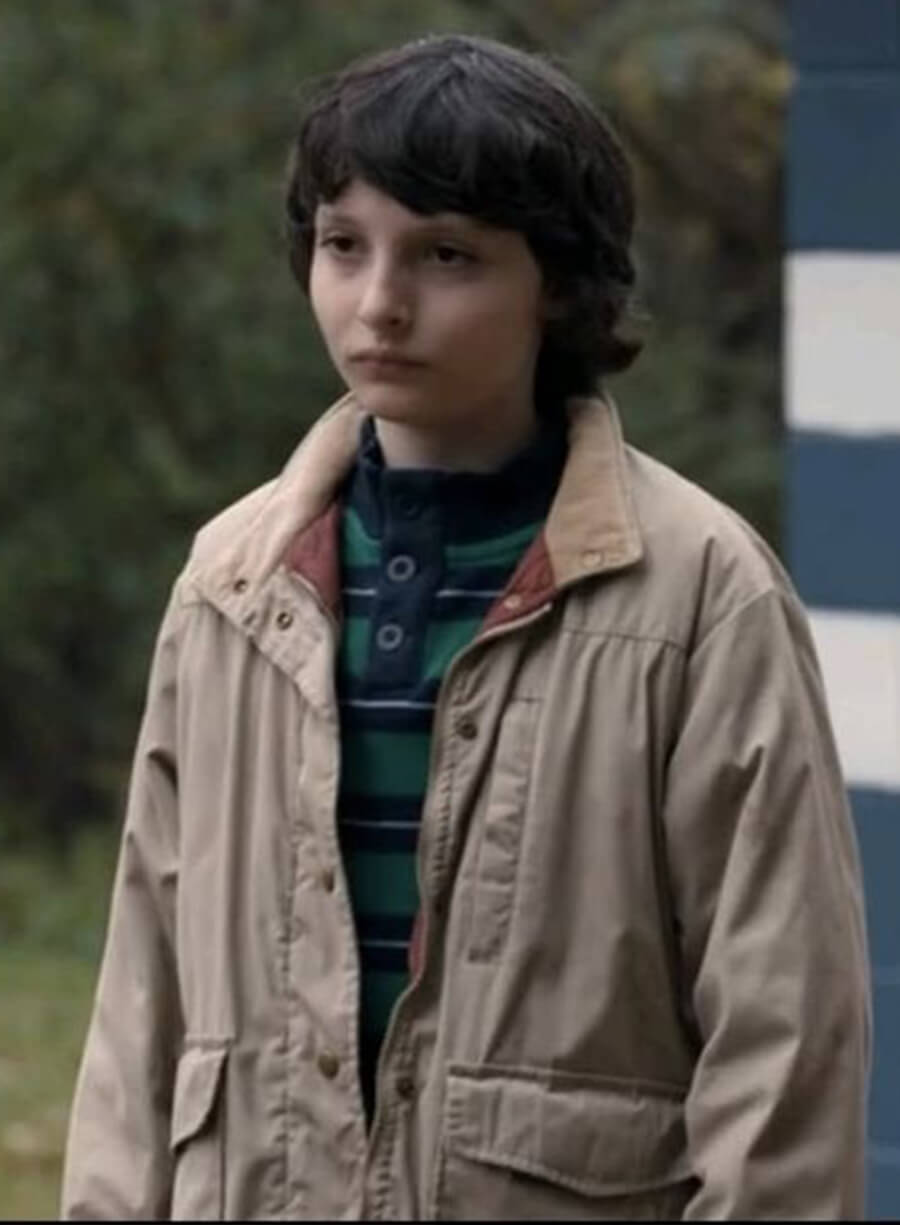 Harpoon Mike Wheeler Inspired Off-White Cotton Jacket - Stranger Things Style