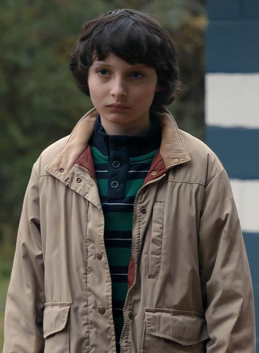 Harpoon Mike Wheeler Inspired Off-White Cotton Jacket - Stranger Things Style