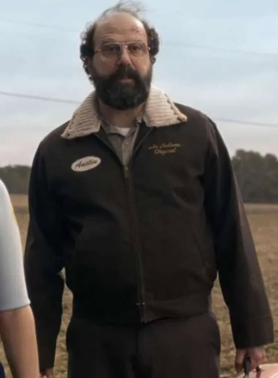 Harpoon Murray Bauman Inspired Brown Leather Jacket - Stranger Things Style