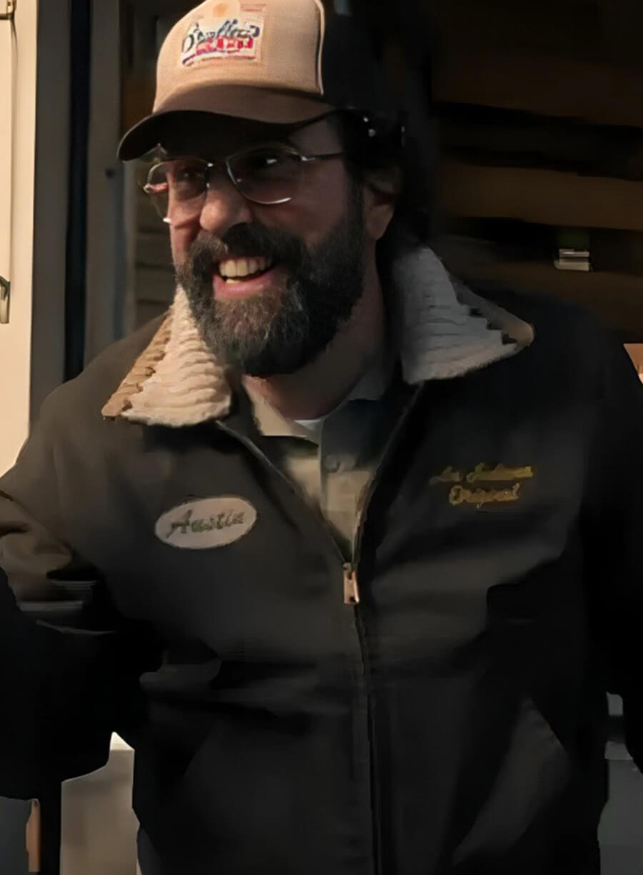 Harpoon Murray Bauman Inspired Brown Leather Jacket - Stranger Things Style