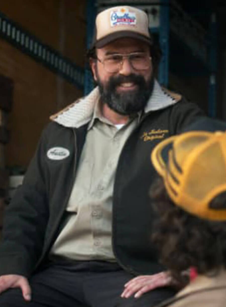 Harpoon Murray Bauman Inspired Brown Leather Jacket - Stranger Things Style