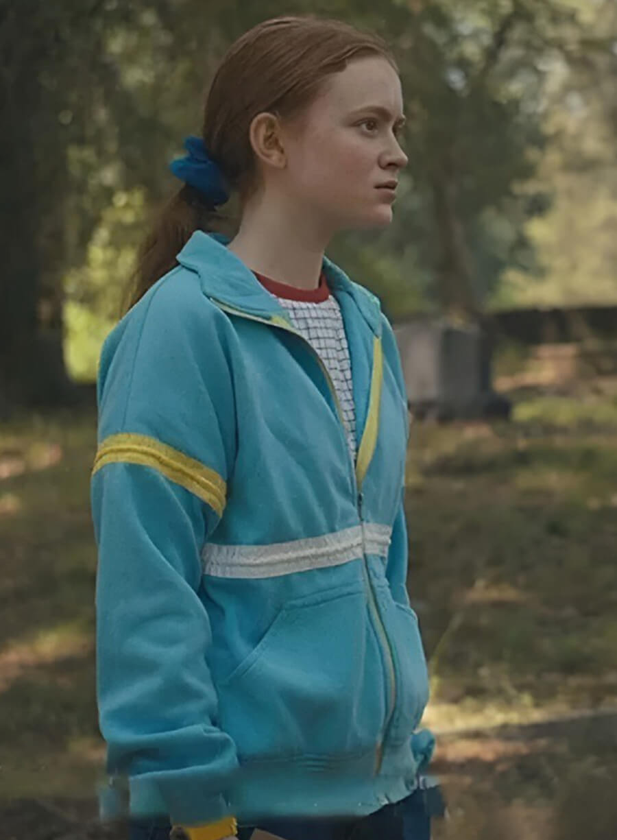 Harpoon Max Inspired Blue Leather Jacket - Stranger Things Style