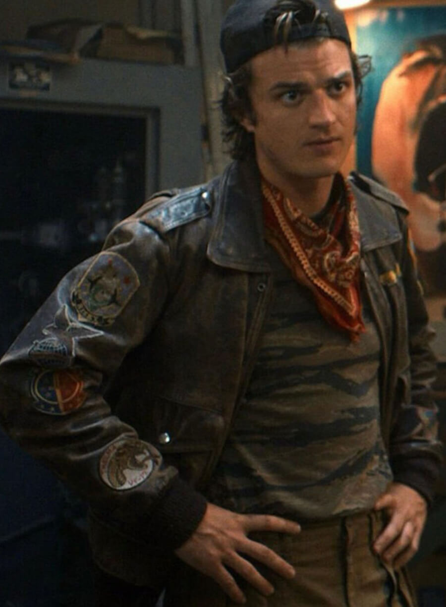 Harpoon Steve Harrington Inspired Brown Leather Jacket - Stranger Things Style