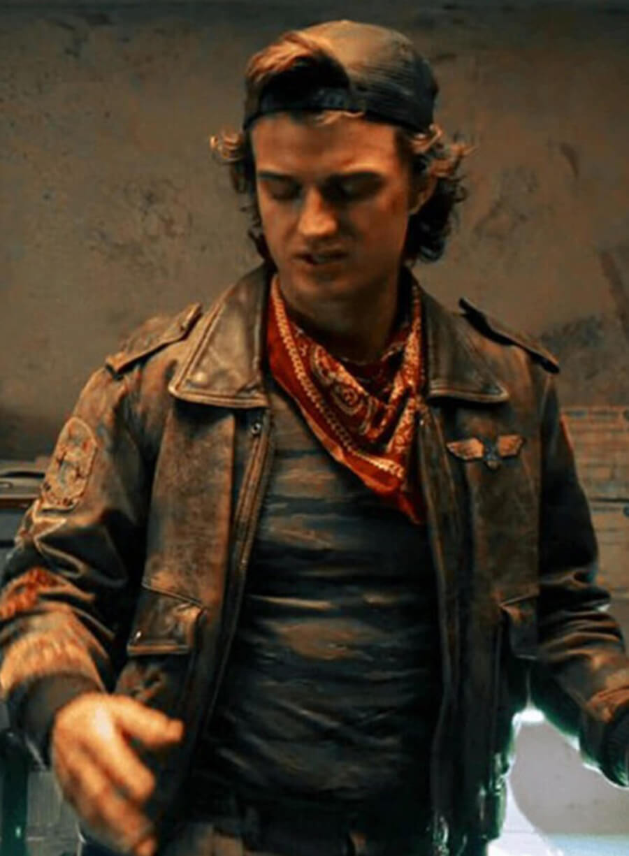 Harpoon Steve Harrington Inspired Brown Leather Jacket - Stranger Things Style