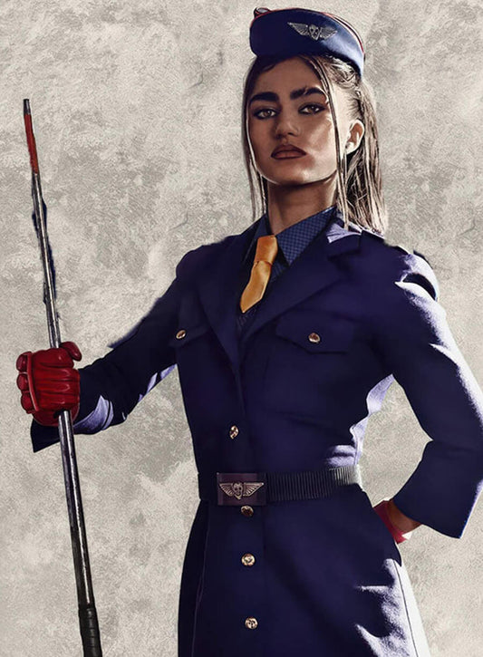 Harpoon Juli Inspired Blue Coat - Street Figther 2026 Style