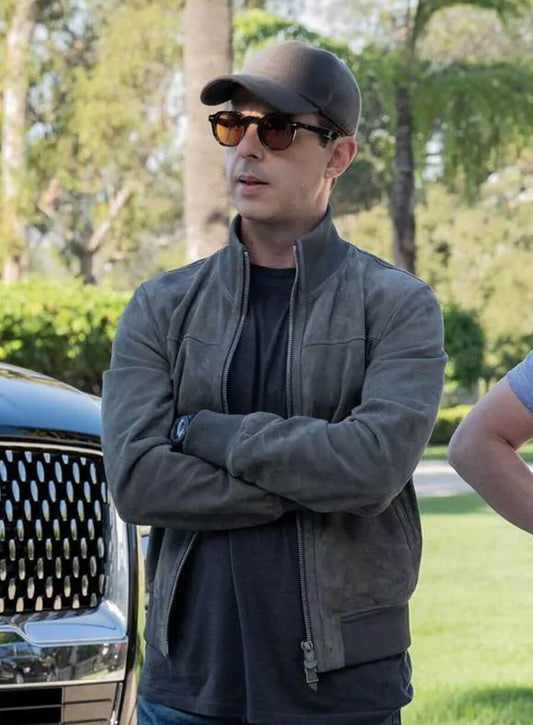 Harpoon Kendall Roy Inspired Grey Bomber Jacket - Succession S04 Style
