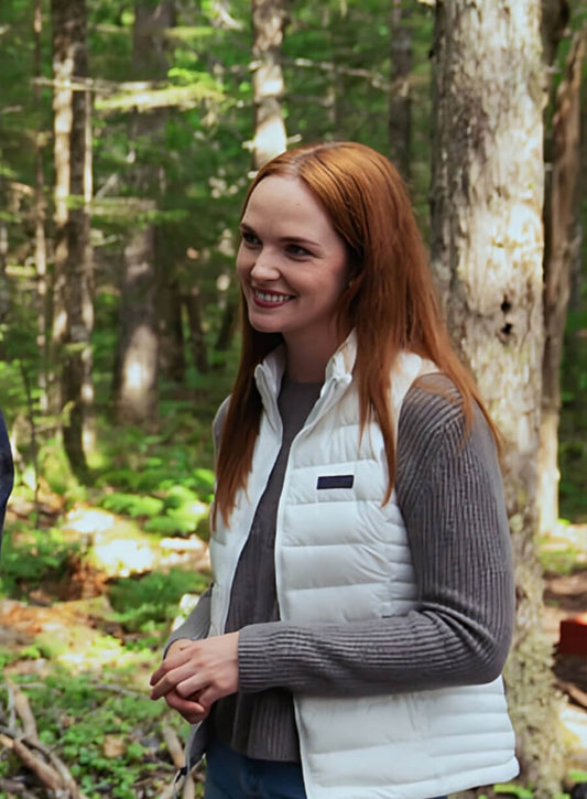 Harpoon Maggie Sullivan Inspired White Leather Jacket - Sullivan's Crossing Style