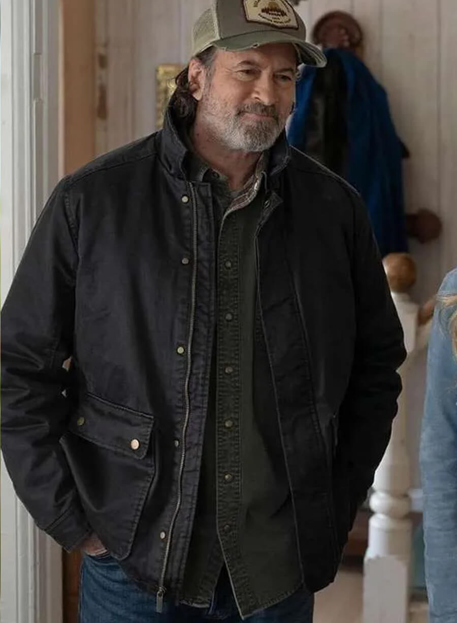 Harpoon Sully Inspired Black Leather Jacket - Sullivan's Crossing Style