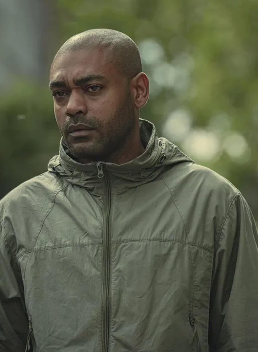 Harpoon Sully Inspired Green Parachute Fabric Leather Jacket - Top Boy Style
