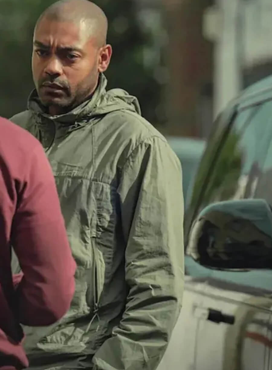 Harpoon Sully Inspired Green Parachute Fabric Leather Jacket - Top Boy Style