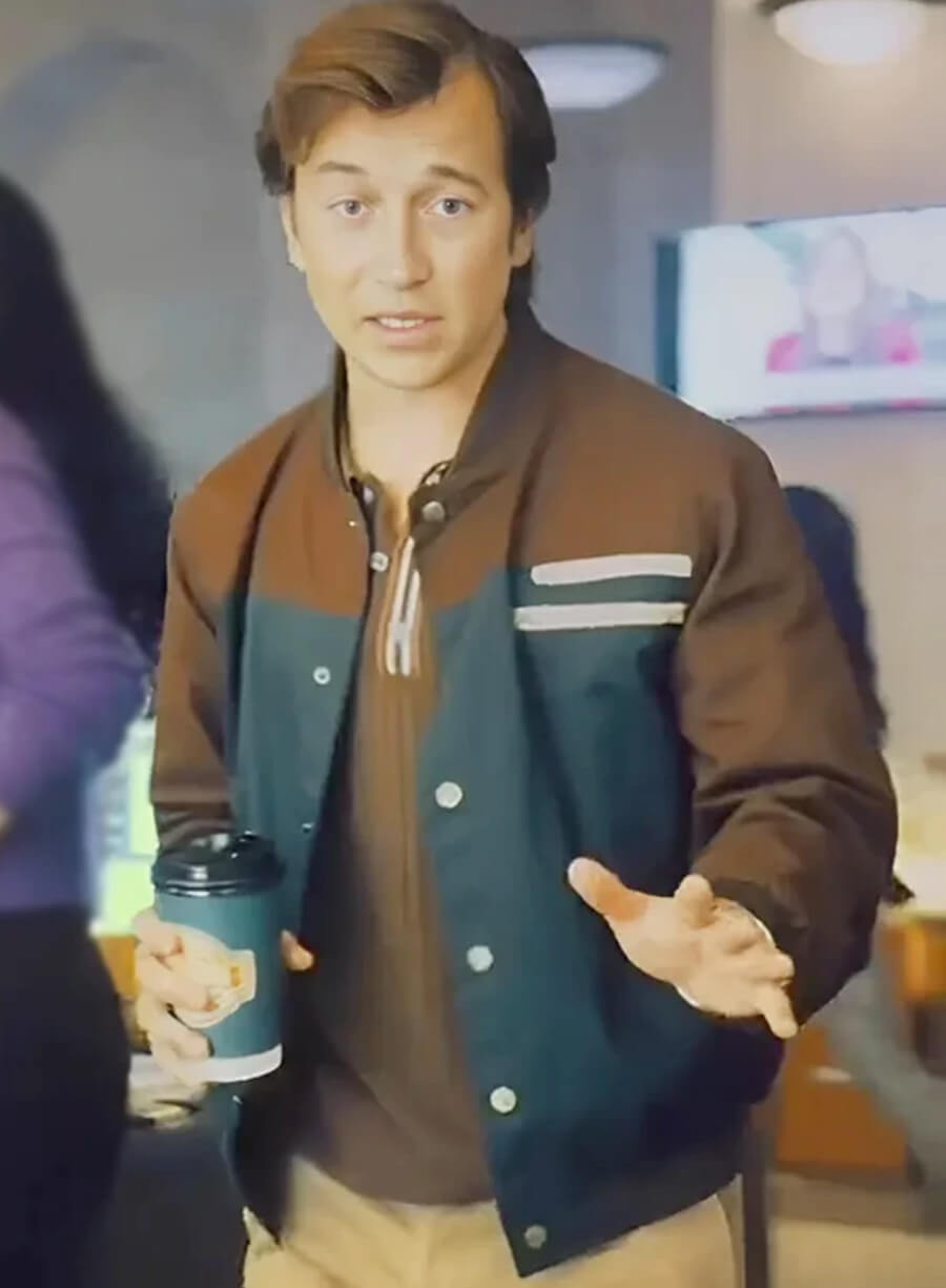 Harpoon Jimmy Olsen Inspired Brown & Green Bomber Jacket - Superman 2025 Style