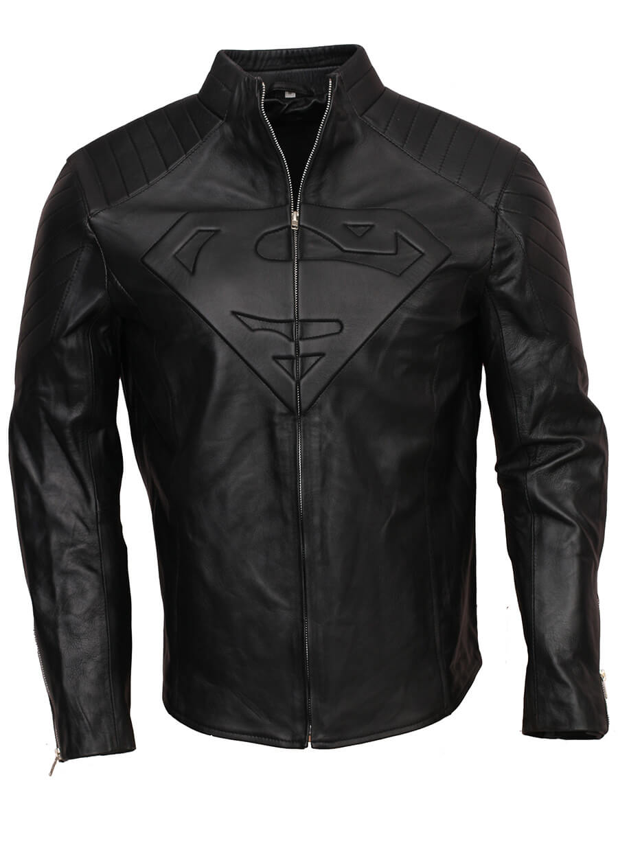 Harpoon Superman Men's Inspired Black Leather Jacket