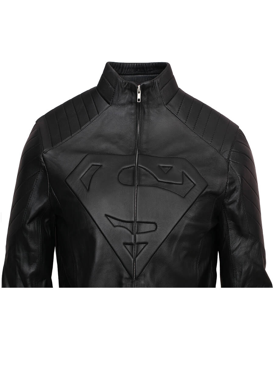 Harpoon Superman Men's Inspired Black Leather Jacket