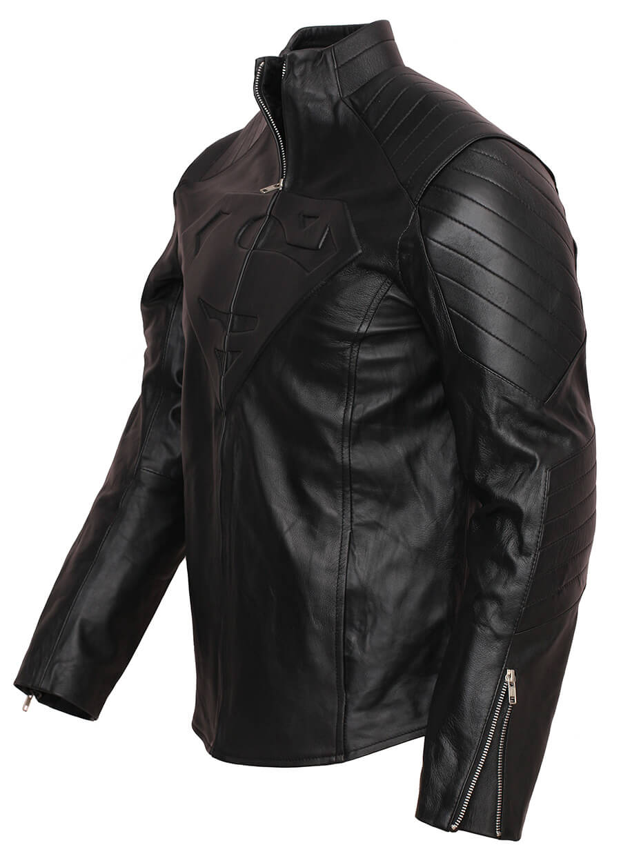 Harpoon Superman Men's Inspired Black Leather Jacket