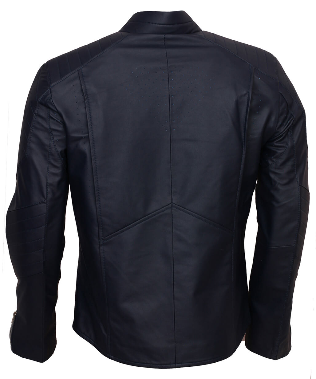 Harpoon Clark Kent Inspired Blue Faux Leather or Real Leather Leather Jacket - Superman Man of Steel Style