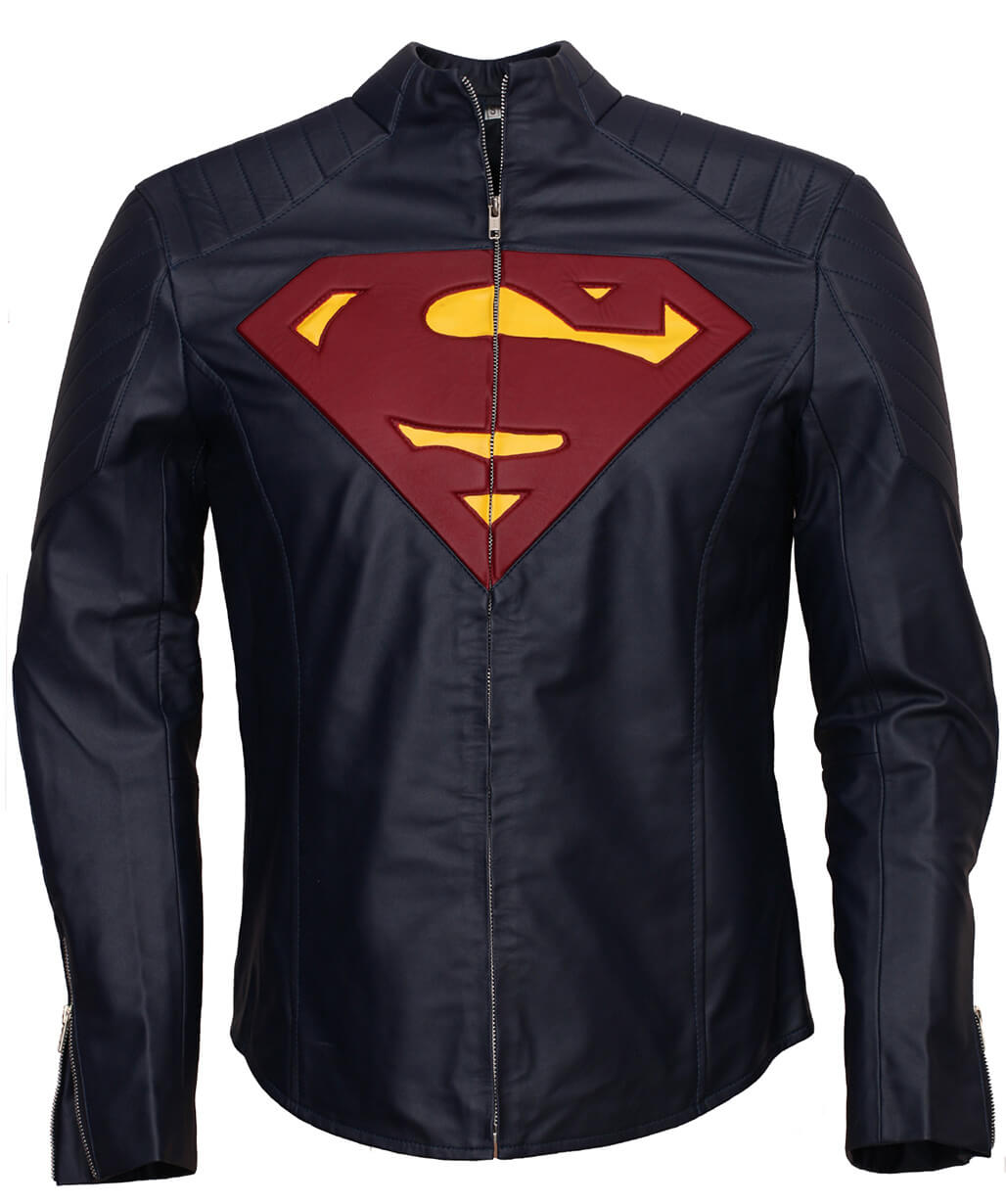 Harpoon Clark Kent Inspired Blue Faux Leather or Real Leather Leather Jacket - Superman Man of Steel Style