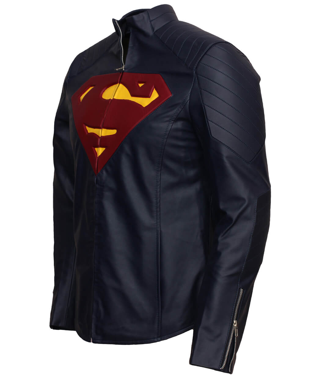 Harpoon Clark Kent Inspired Blue Faux Leather or Real Leather Leather Jacket - Superman Man of Steel Style