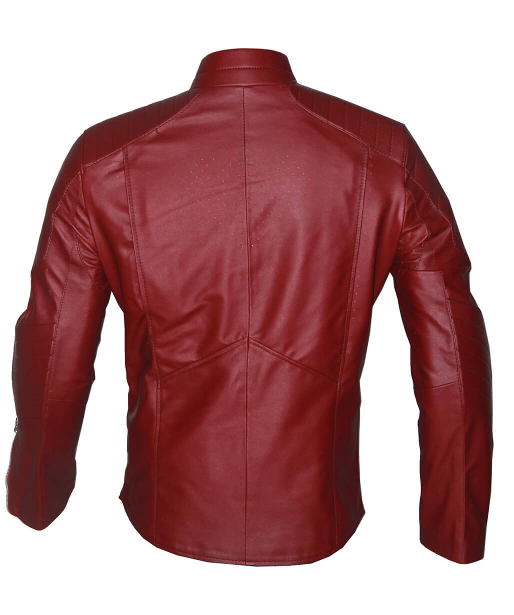 Harpoon Clark Kent Inspired Red Faux Leather or Real Leather Leather Jacket